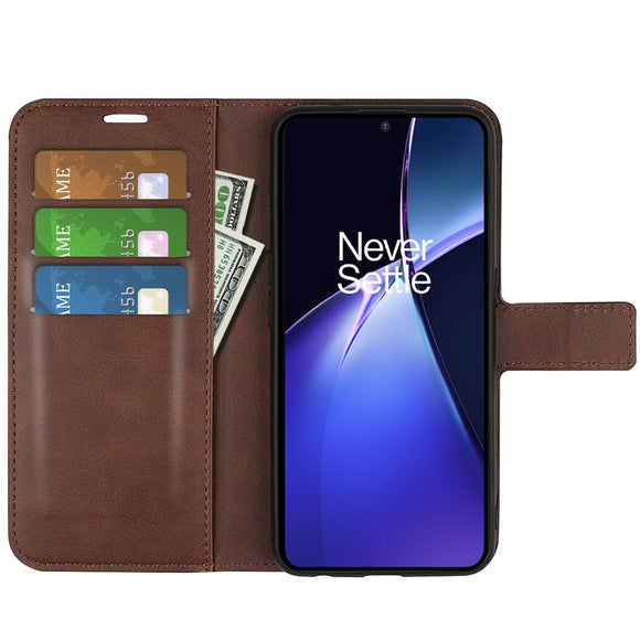 EIDERWOOD OnePlus Nord CE4 Lite (5G) Læder Cover m. Kortholder & Magnetisk Luk - Brun