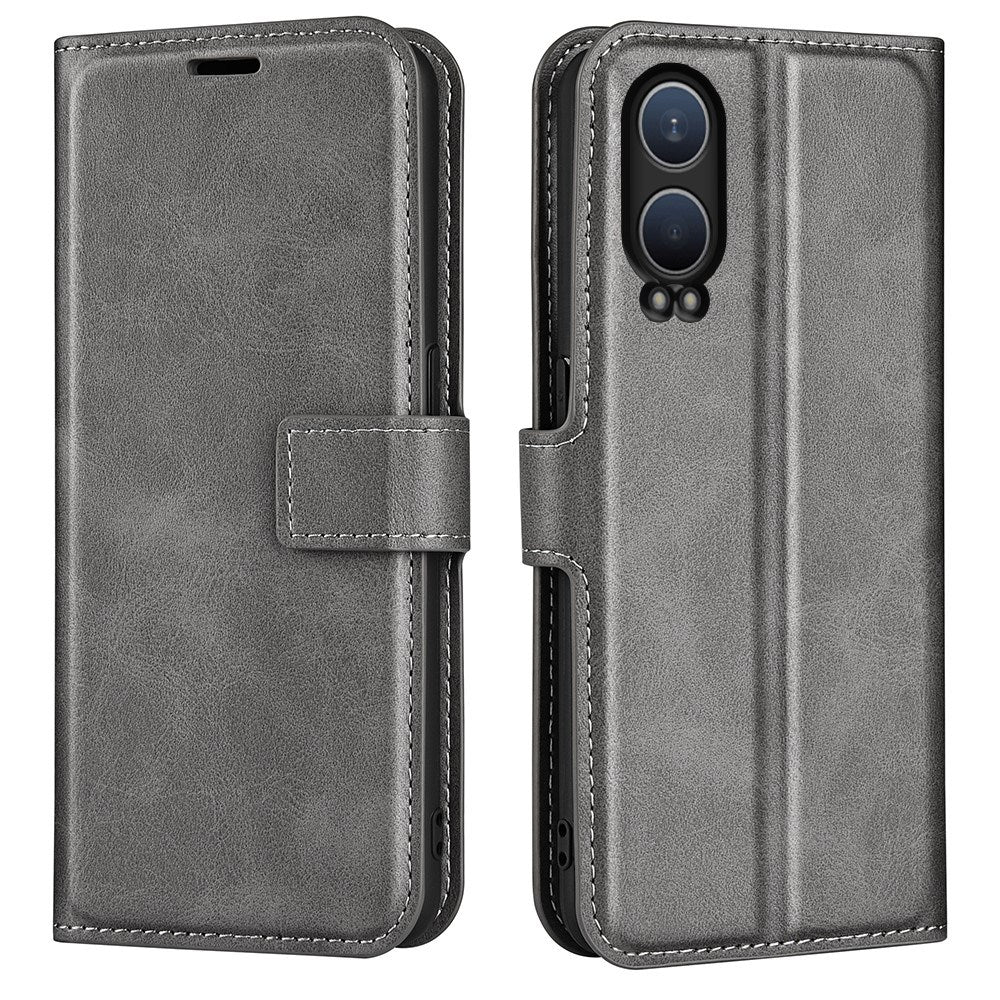 EIDERWOOD OnePlus Nord CE4 Lite (5G) Læder Cover m. Kortholder & Magnetisk Luk - Grå