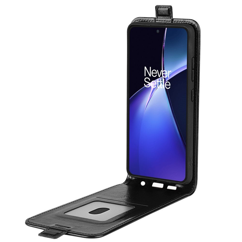 EIDERWOOD OnePlus Nord CE4 Lite (5G) Vertikalt Flip Cover m. Kortholder - Sort