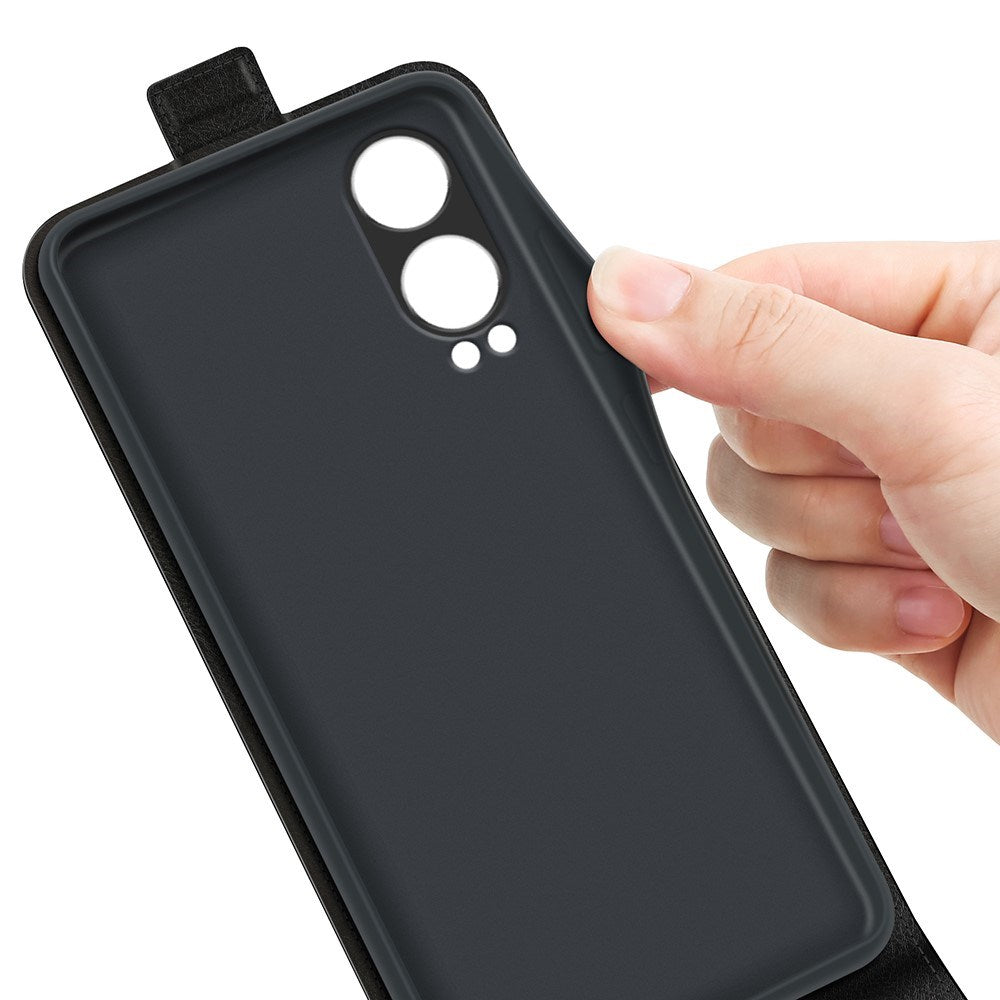 EIDERWOOD OnePlus Nord CE4 Lite (5G) Vertikalt Flip Cover m. Kortholder - Sort