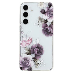 EIDERWOOD Samsung Galaxy S24 FE Fleksibelt Plast Cover m. Motiv - Gennemsigtig / Pæoner Blomster