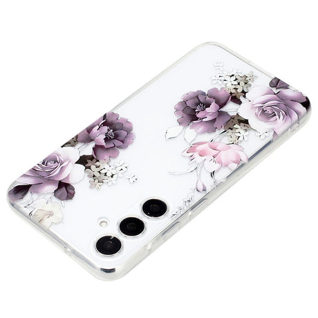 EIDERWOOD Samsung Galaxy S24 FE Fleksibelt Plast Cover m. Motiv - Gennemsigtig / Pæoner Blomster