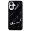 EIDERWOOD iPhone 16 Plus Fleksibelt Plastik Cover m. Marmor Design - Sort