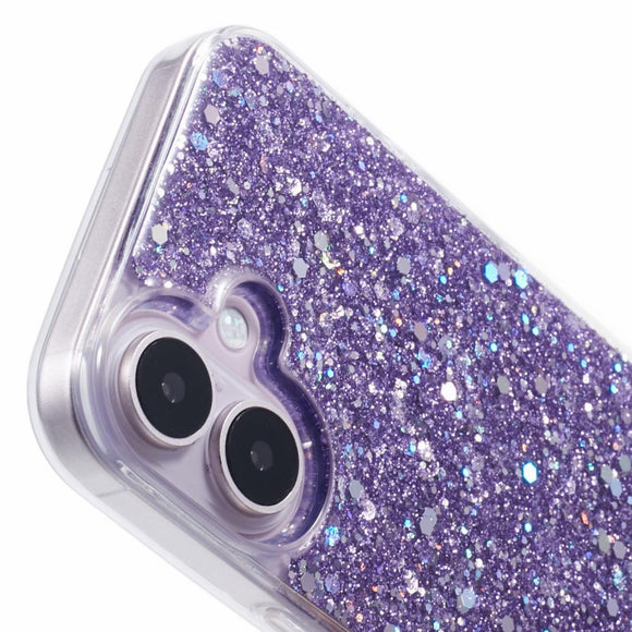 EIDERWOOD iPhone 16 Glitter Cover - Lilla
