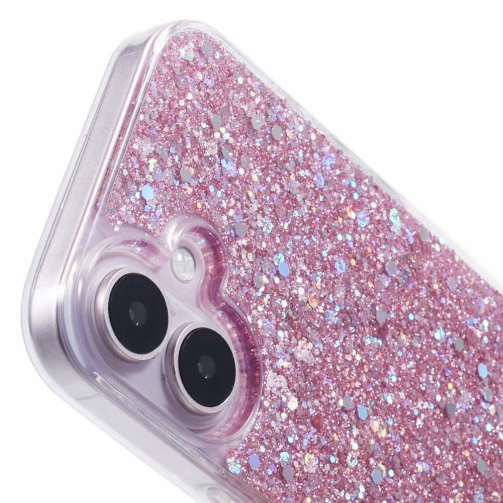 EIDERWOOD iPhone 16 Glitter Cover - Lyserød