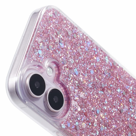 EIDERWOOD iPhone 16 Glitter Cover - Lyserød