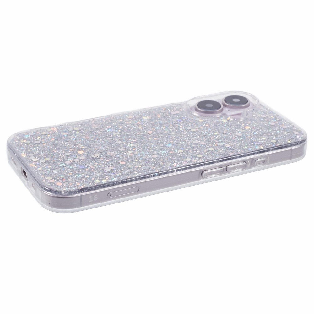 EIDERWOOD iPhone 16 Glitter Cover - Sølv