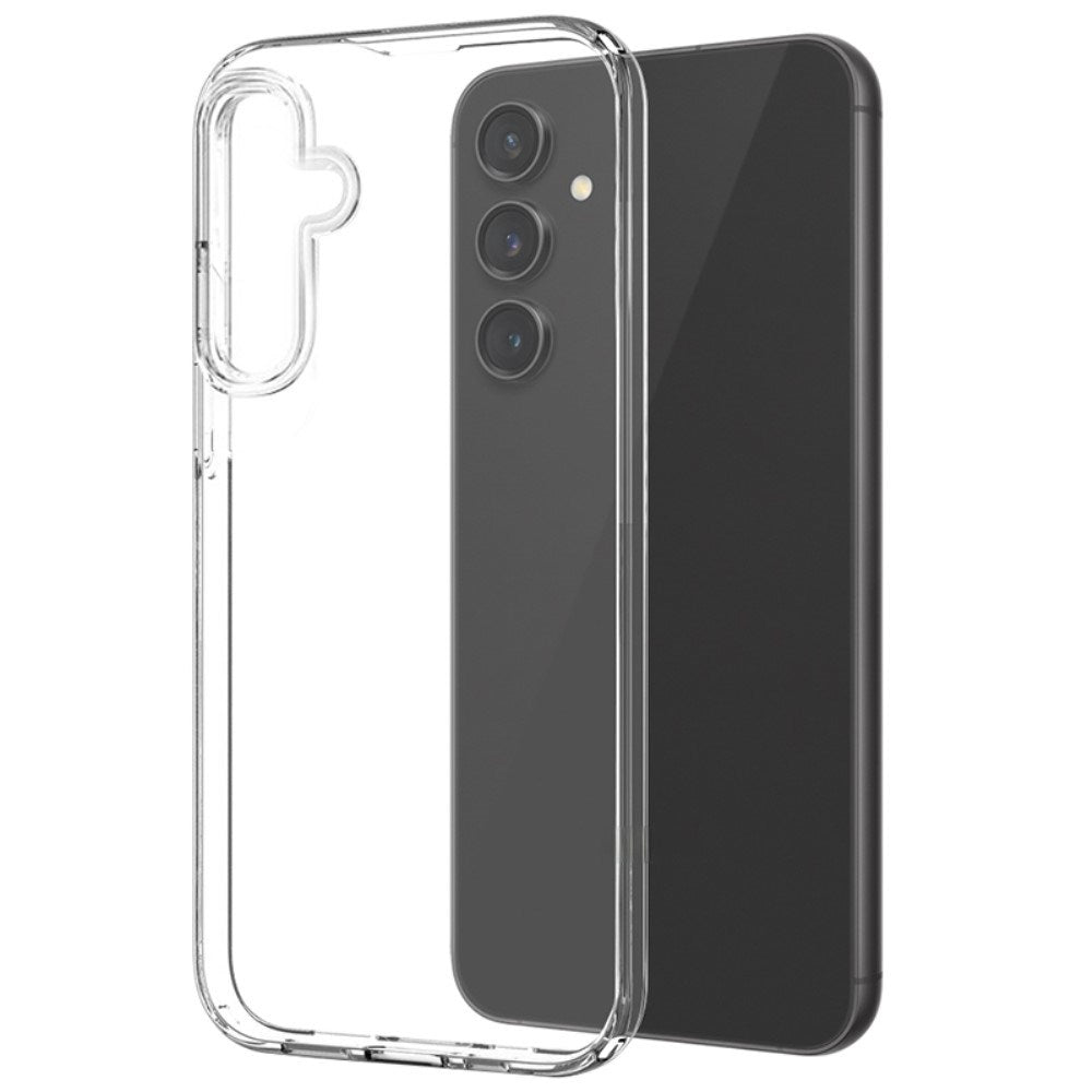 Samsung Galaxy S24 FE 2-i-1 Hærdet Glas Skærmbeskyttelse og Fleksibelt Plast Cover - Gennemsigtig