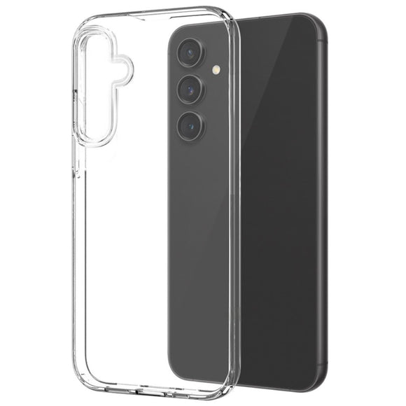 Samsung Galaxy S24 FE 2-i-1 Hærdet Glas Skærmbeskyttelse og Fleksibelt Plast Cover - Gennemsigtig