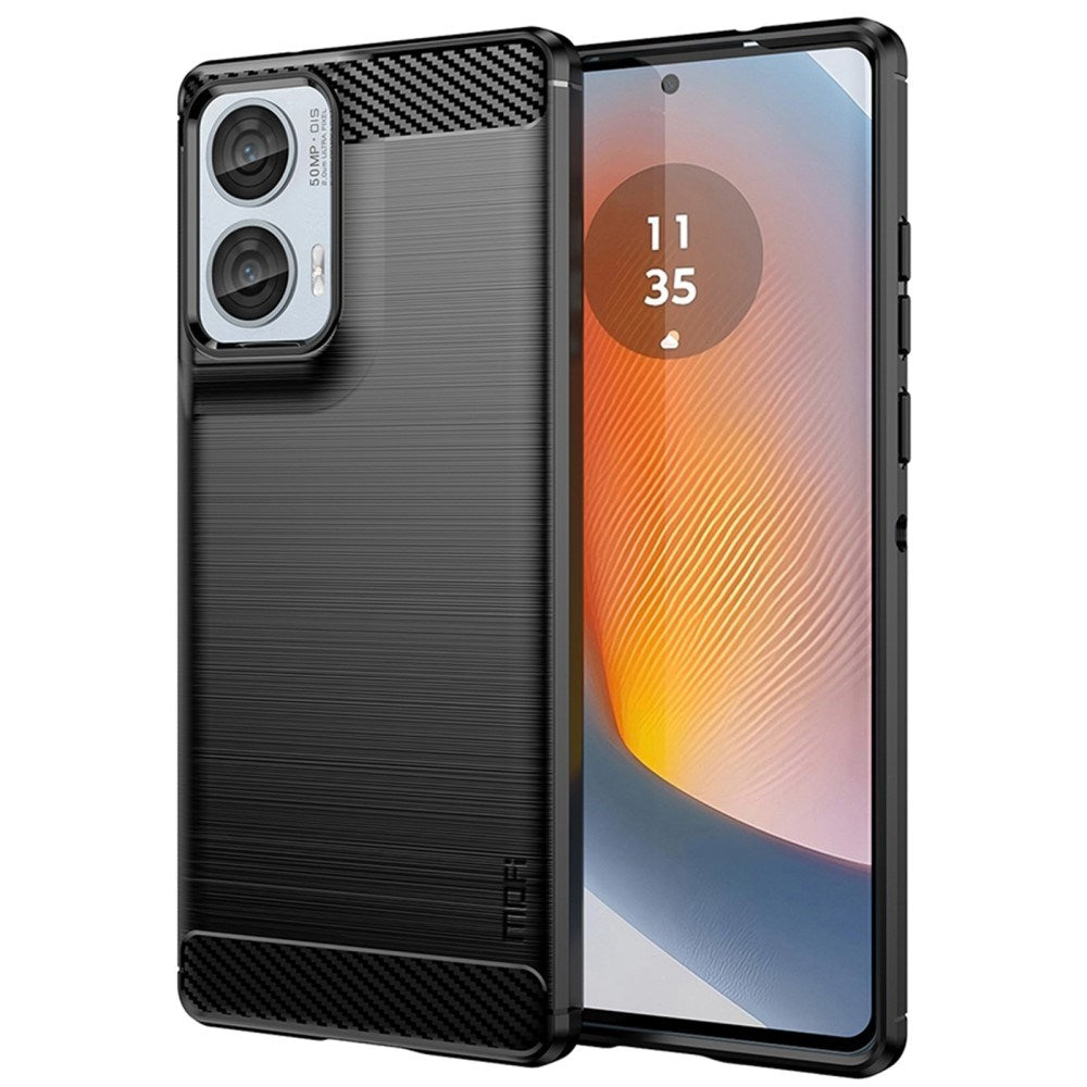 Motorola Moto G85 (5G) / S50 Neo (5G) Brushed Carbon Cover - Sort