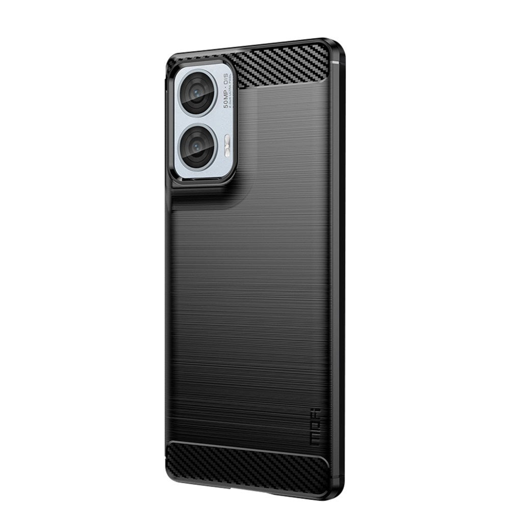 Motorola Moto G85 (5G) / S50 Neo (5G) Brushed Carbon Cover - Sort