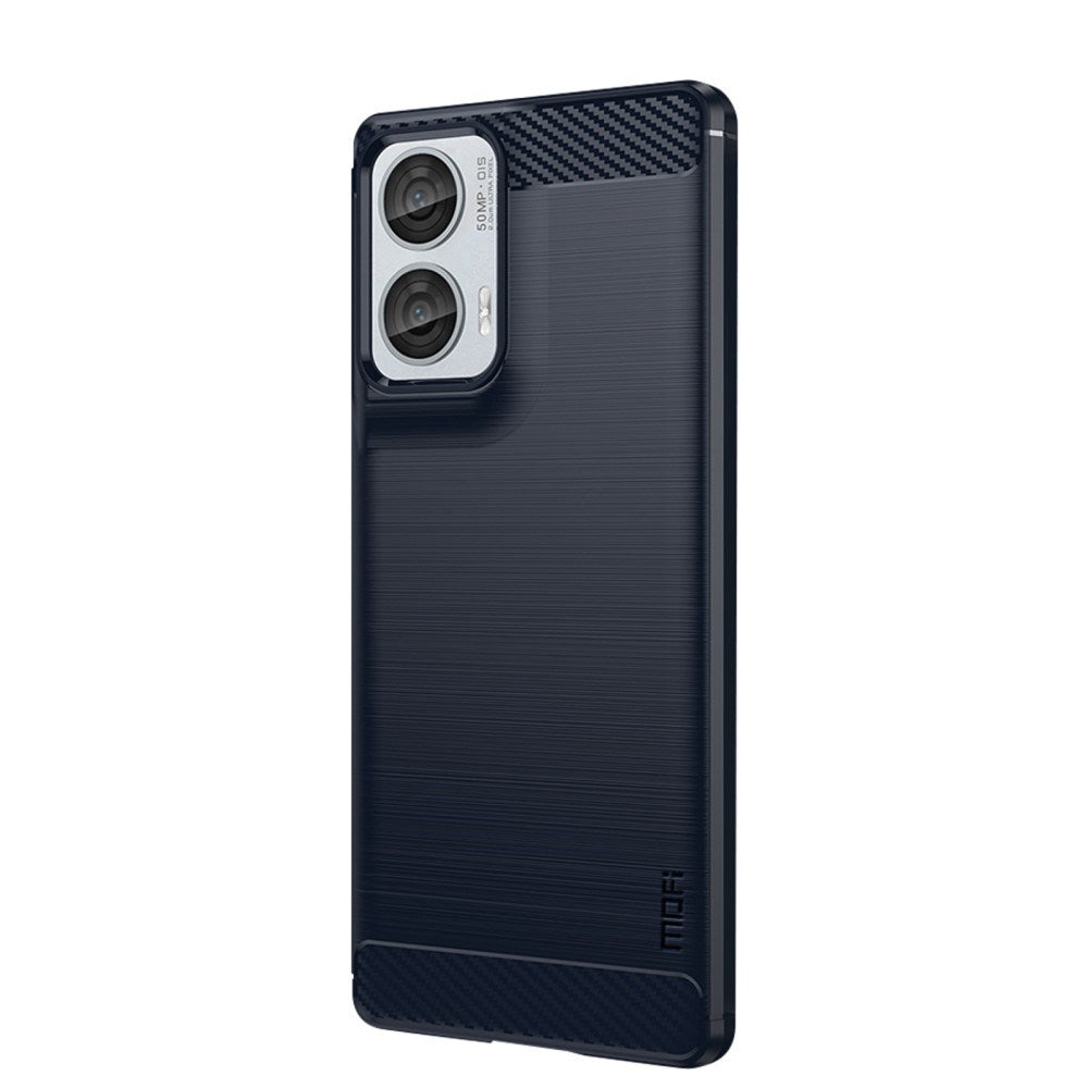 Motorola Moto G85 (5G) / S50 Neo (5G) Brushed Carbon Cover - Blå