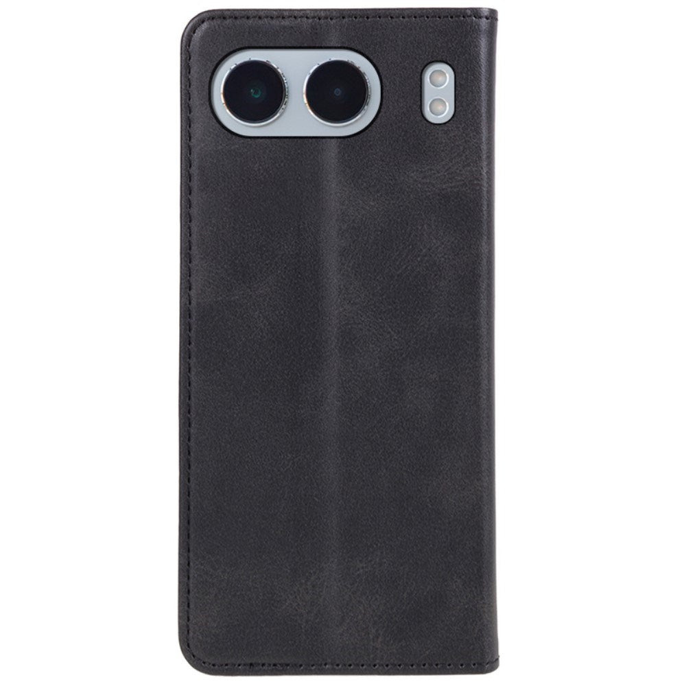 EIDERWOOD OnePlus Nord 4 Kunstlæder Flip Cover m. Kortholder & Ståfunktion - Sort
