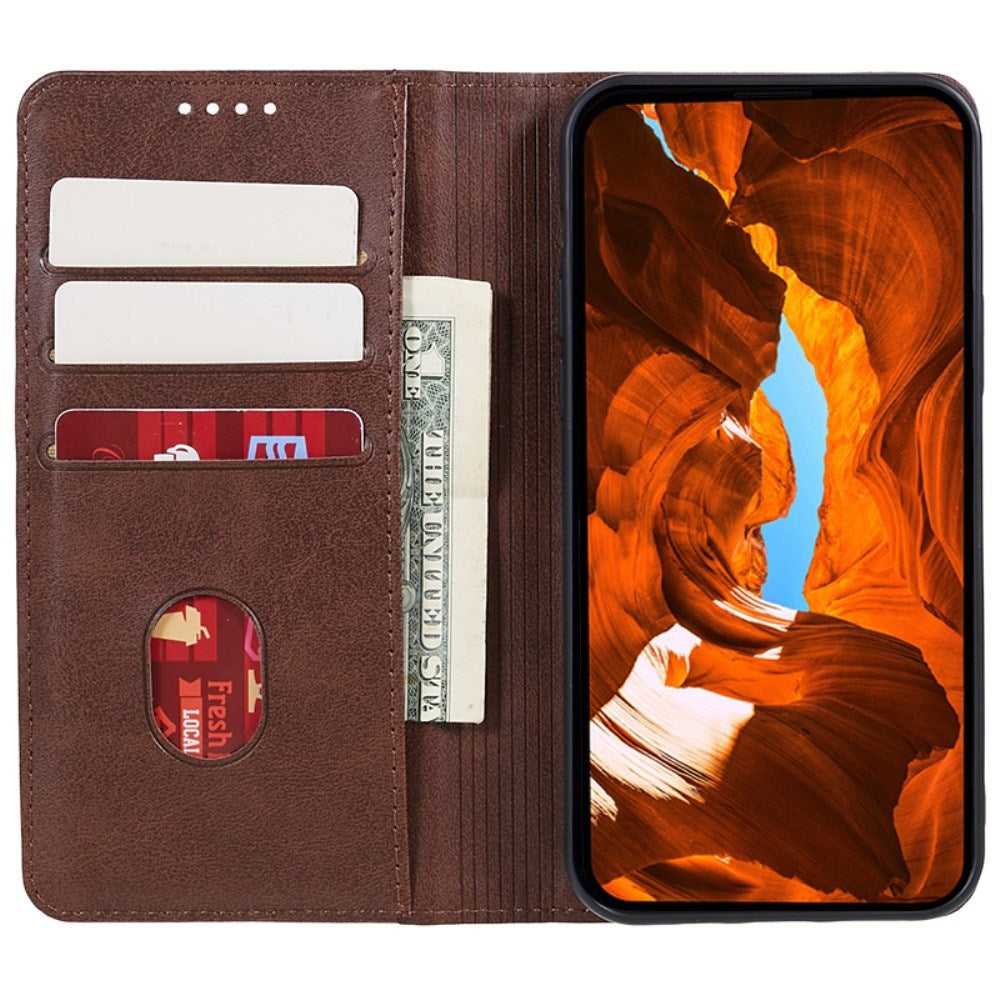EIDERWOOD OnePlus Nord 4 Kunstlæder Flip Cover m. Kortholder & Ståfunktion - Brun