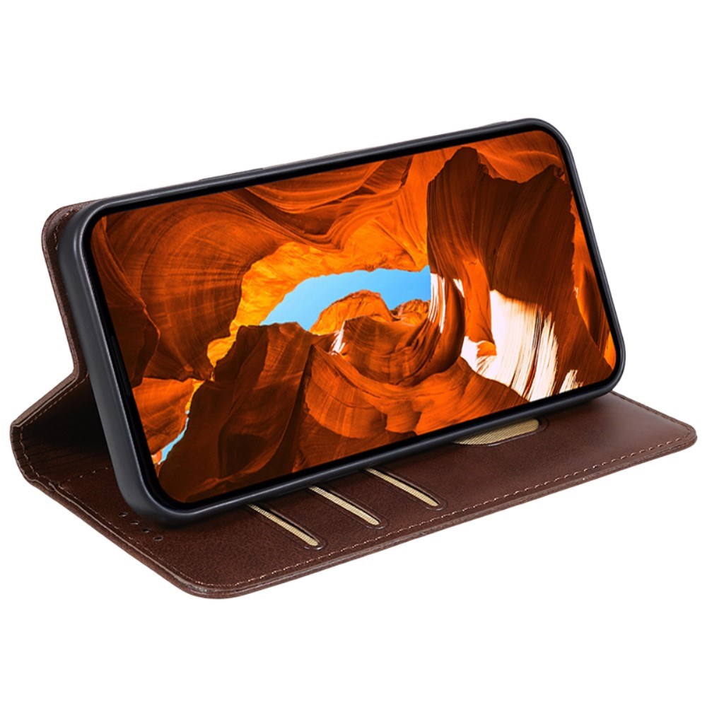 EIDERWOOD OnePlus Nord 4 Kunstlæder Flip Cover m. Kortholder & Ståfunktion - Brun