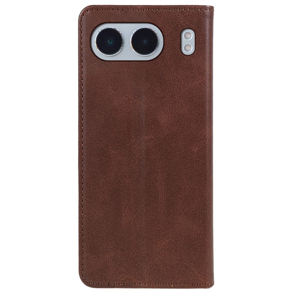 EIDERWOOD OnePlus Nord 4 Kunstlæder Flip Cover m. Kortholder & Ståfunktion - Brun