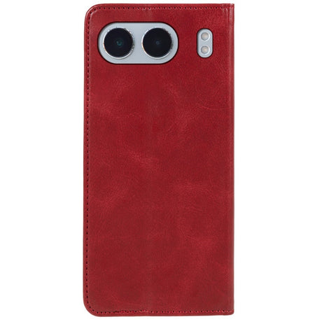 EIDERWOOD OnePlus Nord 4 Kunstlæder Flip Cover m. Kortholder & Ståfunktion - Rød