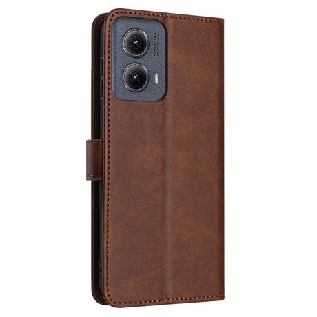 EIDERWOOD Motorola G85 (5G) Læder Cover m. Kortholder & Strop - Brun