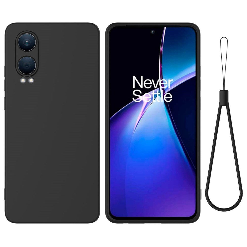 EIDERWOOD OnePlus Nord CE4 Lite (5G) Liquid Silikone Cover m. Strop - Sort