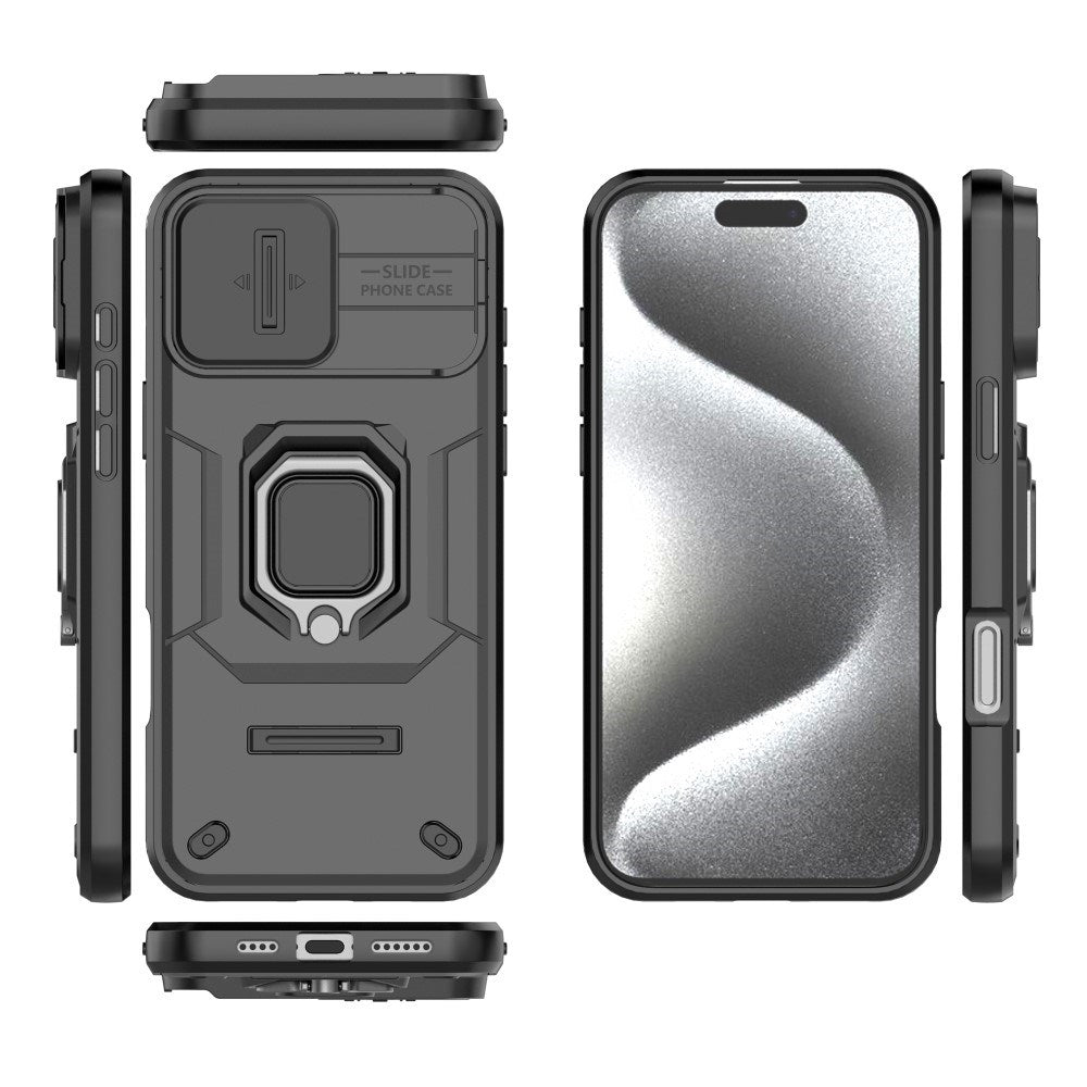 EIDERWOOD iPhone 16 Pro Max Håndværker Cover m. Magnetisk Kickstand & Cam Slider - Sort