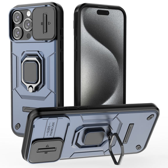 EIDERWOOD iPhone 16 Pro Max Håndværker Cover m. Magnetisk Kickstand & Cam Slider - Blå