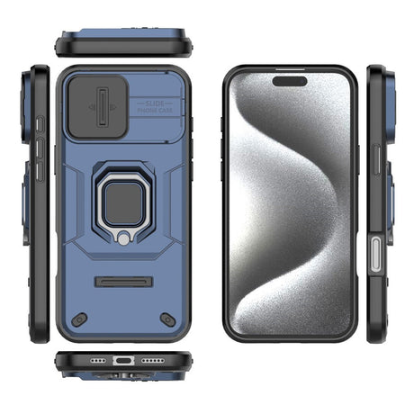 EIDERWOOD iPhone 16 Pro Max Håndværker Cover m. Magnetisk Kickstand & Cam Slider - Grå
