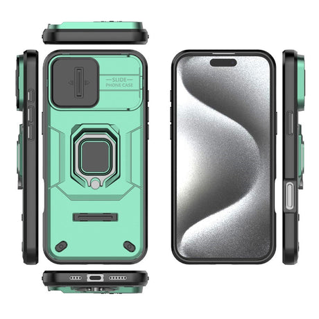 EIDERWOOD iPhone 16 Pro Max Håndværker Cover m. Magnetisk Kickstand & Cam Slider - Grøn