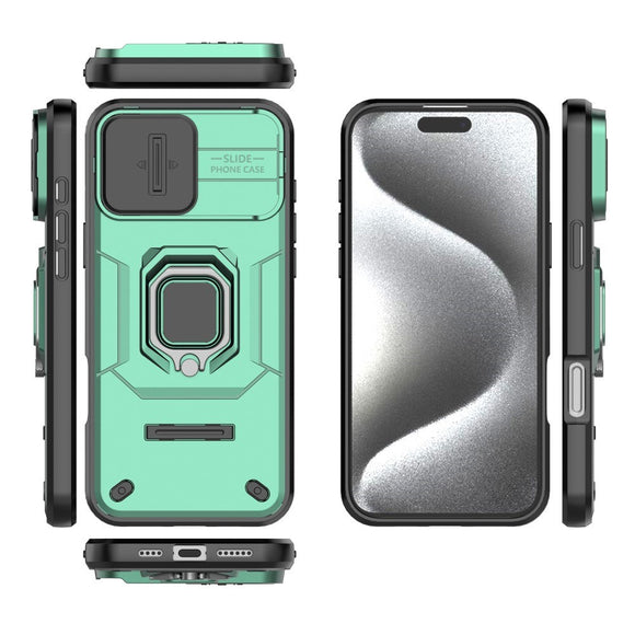 EIDERWOOD iPhone 16 Pro Max Håndværker Cover m. Magnetisk Kickstand & Cam Slider - Grøn
