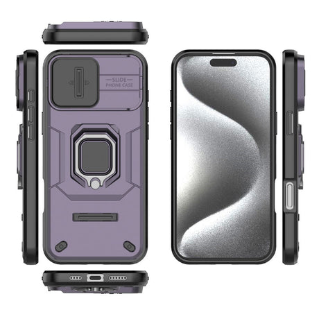 EIDERWOOD iPhone 16 Pro Max Håndværker Cover m. Magnetisk Kickstand & Cam Slider - Lilla