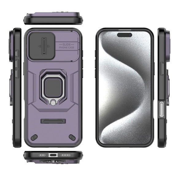 EIDERWOOD iPhone 16 Pro Max Håndværker Cover m. Magnetisk Kickstand & Cam Slider - Lilla