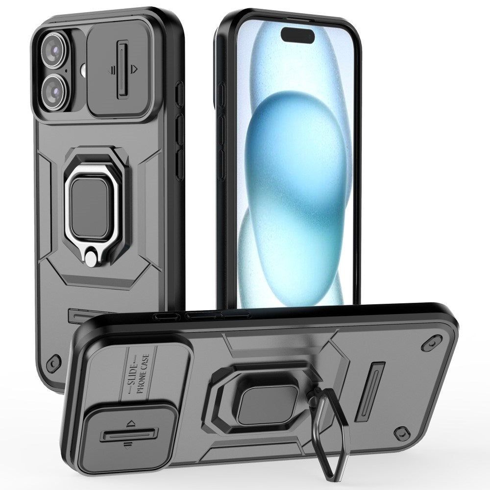 EIDERWOOD iPhone 16 Plus Håndværker Cover m. Magnetisk Kickstand & Cam Slider - Sort