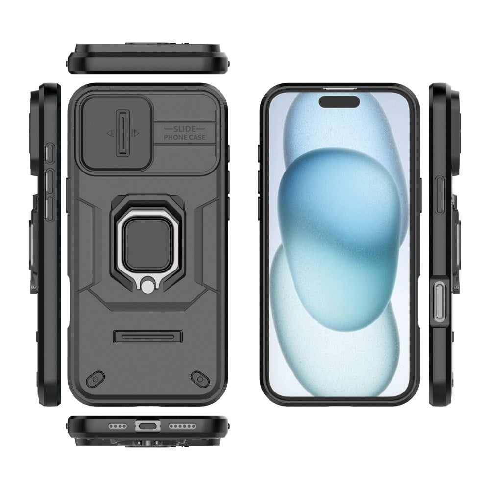 EIDERWOOD iPhone 16 Plus Håndværker Cover m. Magnetisk Kickstand & Cam Slider - Sort