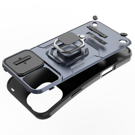 EIDERWOOD iPhone 16 Plus Håndværker Cover m. Magnetisk Kickstand & Cam Slider - Blå