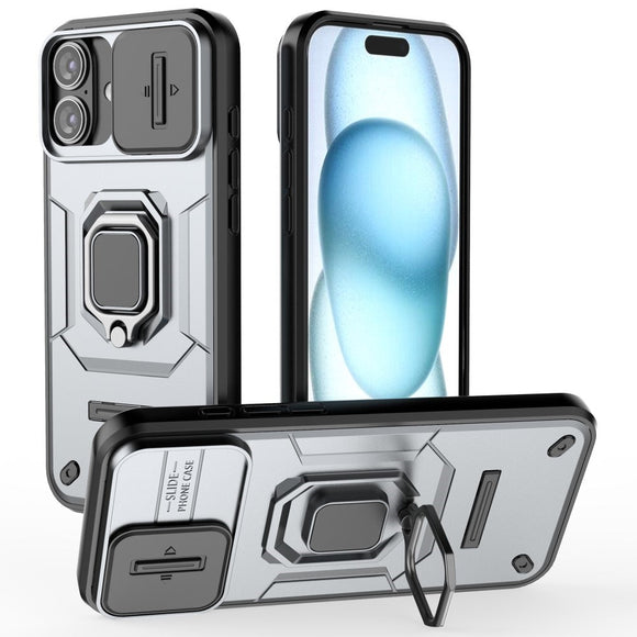 EIDERWOOD iPhone 16 Plus Håndværker Cover m. Magnetisk Kickstand & Cam Slider - Grå