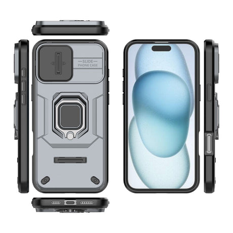 EIDERWOOD iPhone 16 Plus Håndværker Cover m. Magnetisk Kickstand & Cam Slider - Grå