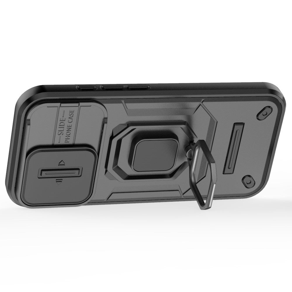 EIDERWOOD iPhone 16 Håndværker Cover m. Magnetisk Kickstand & Cam Slider - Sort