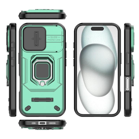 EIDERWOOD iPhone 16 Håndværker Cover m. Magnetisk Kickstand & Cam Slider - Grøn