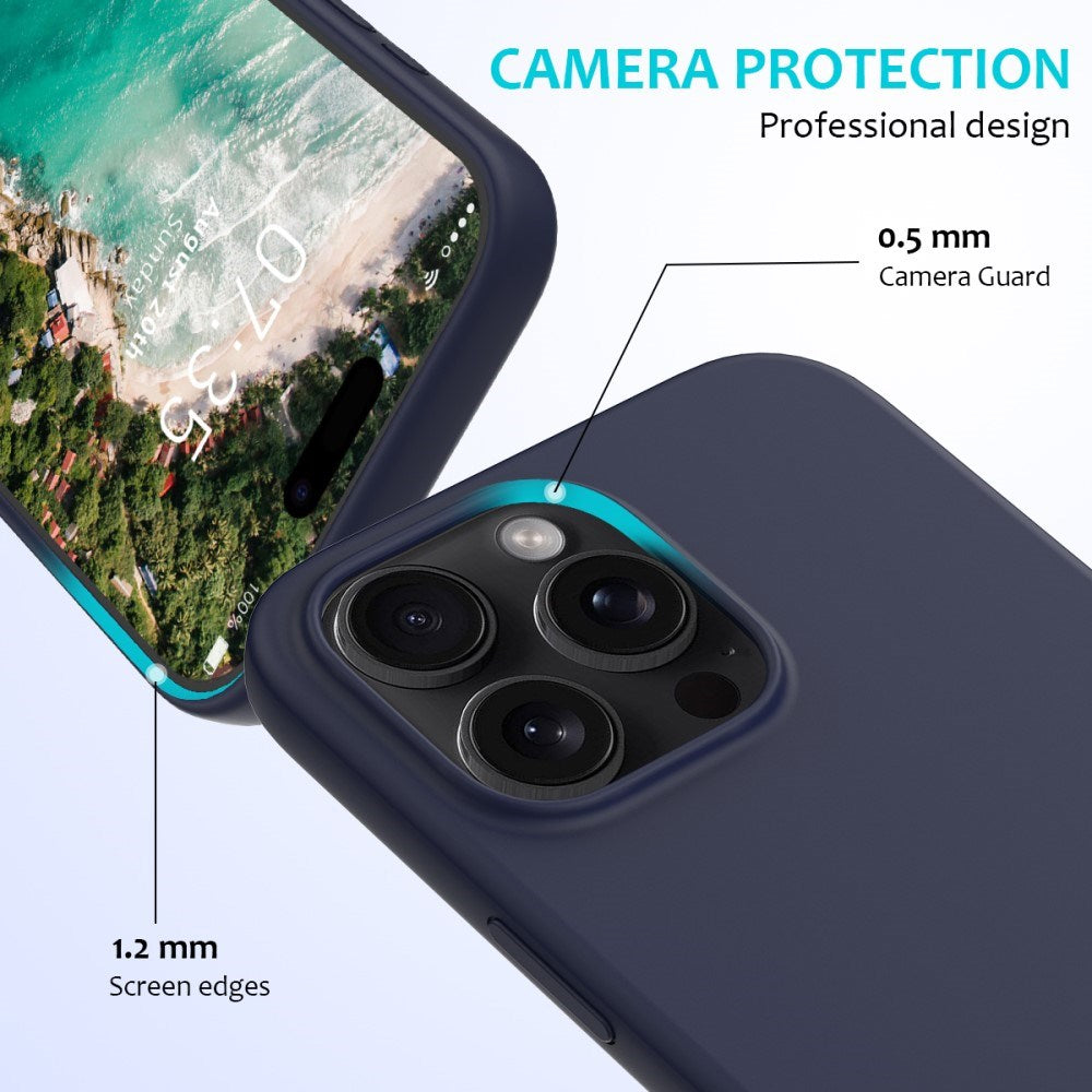 EIDERWOOD iPhone 16 Pro Max Foret Silikone Cover - Mørkeblå