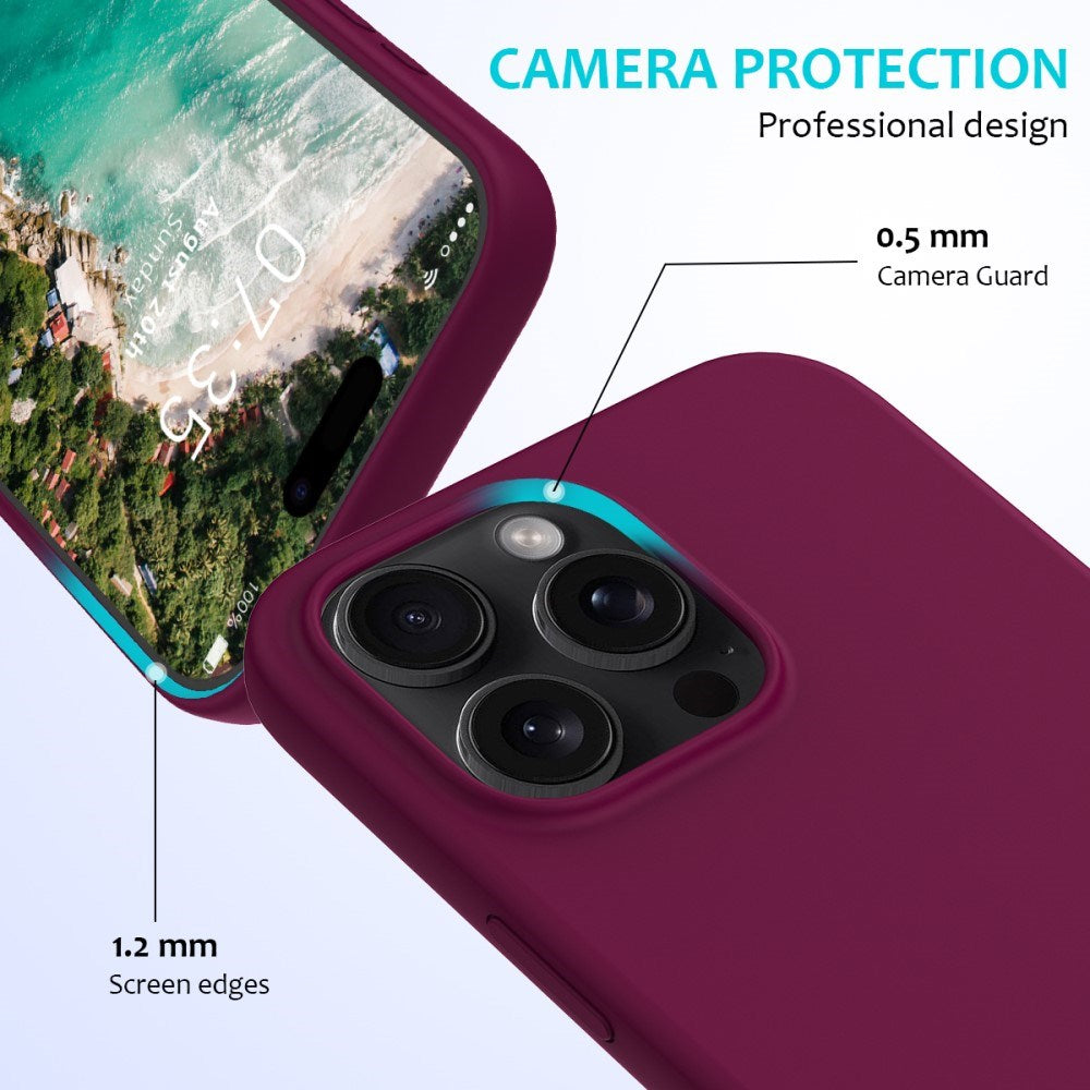 EIDERWOOD iPhone 16 Pro Max Foret Silikone Cover - Vinrød