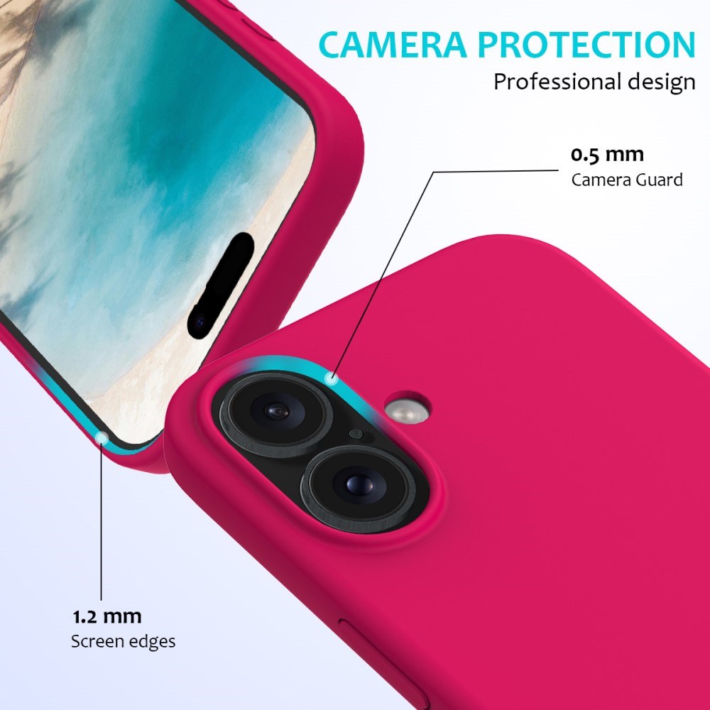 EIDERWOOD iPhone 16 Plus Foret Silikone Cover - Koralrød