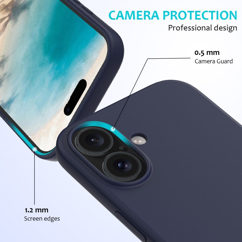 EIDERWOOD iPhone 16 Plus Foret Silikone Cover - Mørkeblå