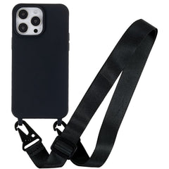 EIDERWOOD iPhone 16 Pro Fleksibelt Plastik Cover m. Strop - Sort