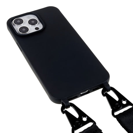 EIDERWOOD iPhone 16 Pro Fleksibelt Plastik Cover m. Strop - Sort