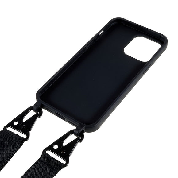EIDERWOOD iPhone 16 Pro Fleksibelt Plastik Cover m. Strop - Sort