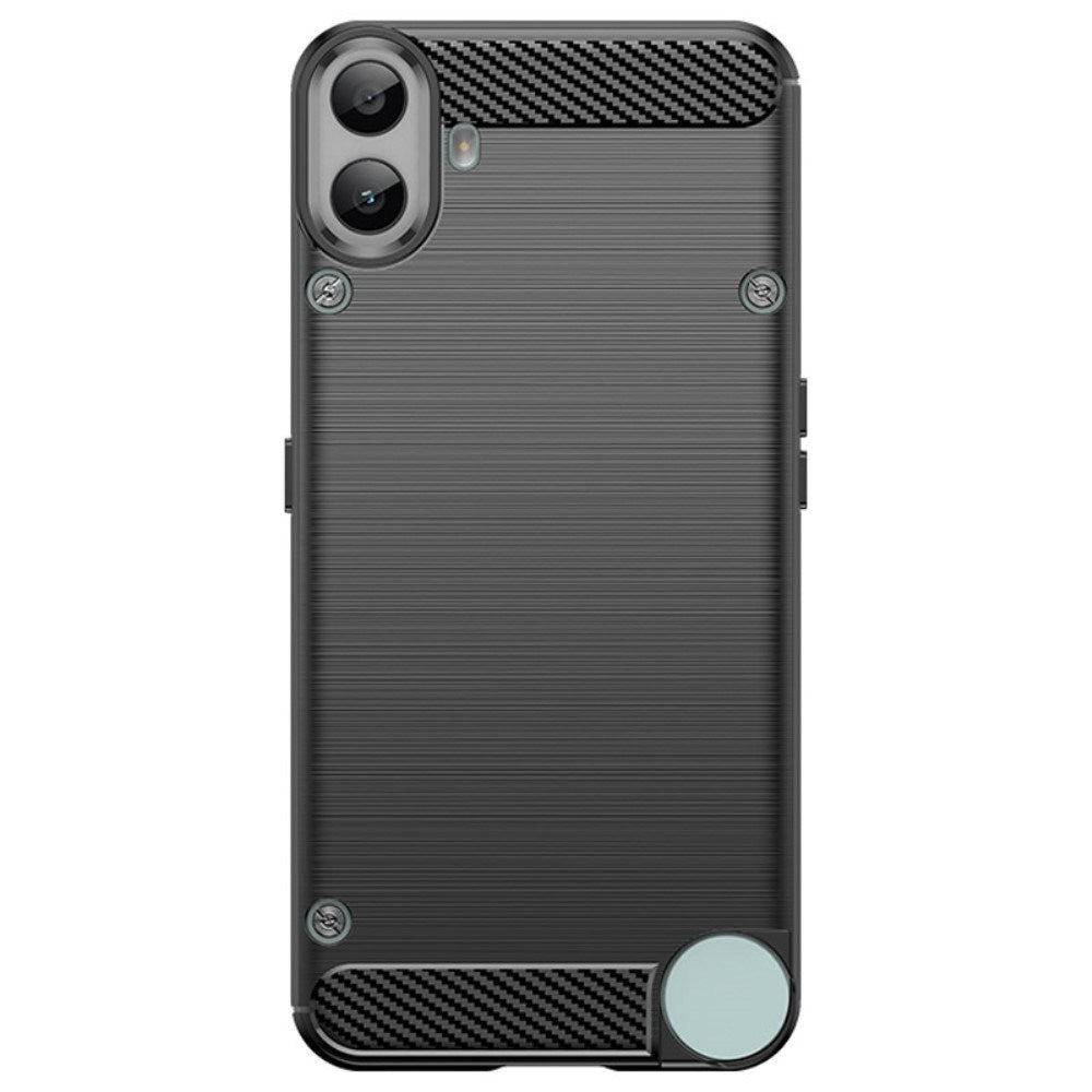 EIDERWOOD Nothing CMF Phone 1 Brushed Carbon Fiber Fleksibelt Plastik Cover - Sort