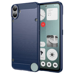 EIDERWOOD Nothing CMF Phone 1 Brushed Carbon Fiber Fleksibelt Plastik Cover - Blå