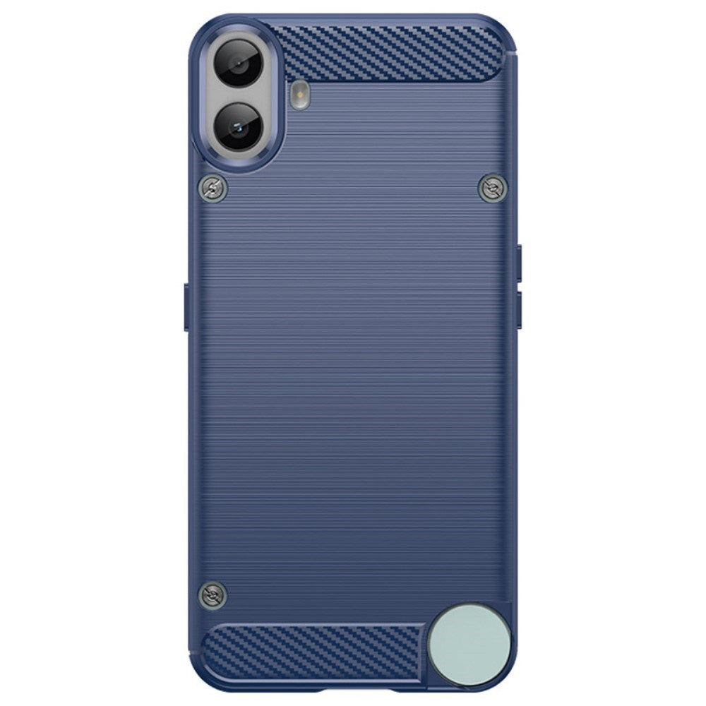 EIDERWOOD Nothing CMF Phone 1 Brushed Carbon Fiber Fleksibelt Plastik Cover - Blå