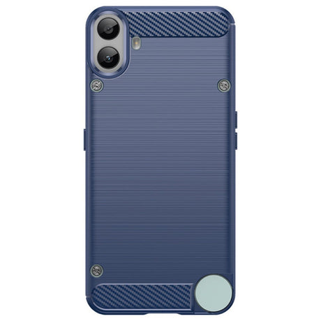 EIDERWOOD Nothing CMF Phone 1 Brushed Carbon Fiber Fleksibelt Plastik Cover - Blå