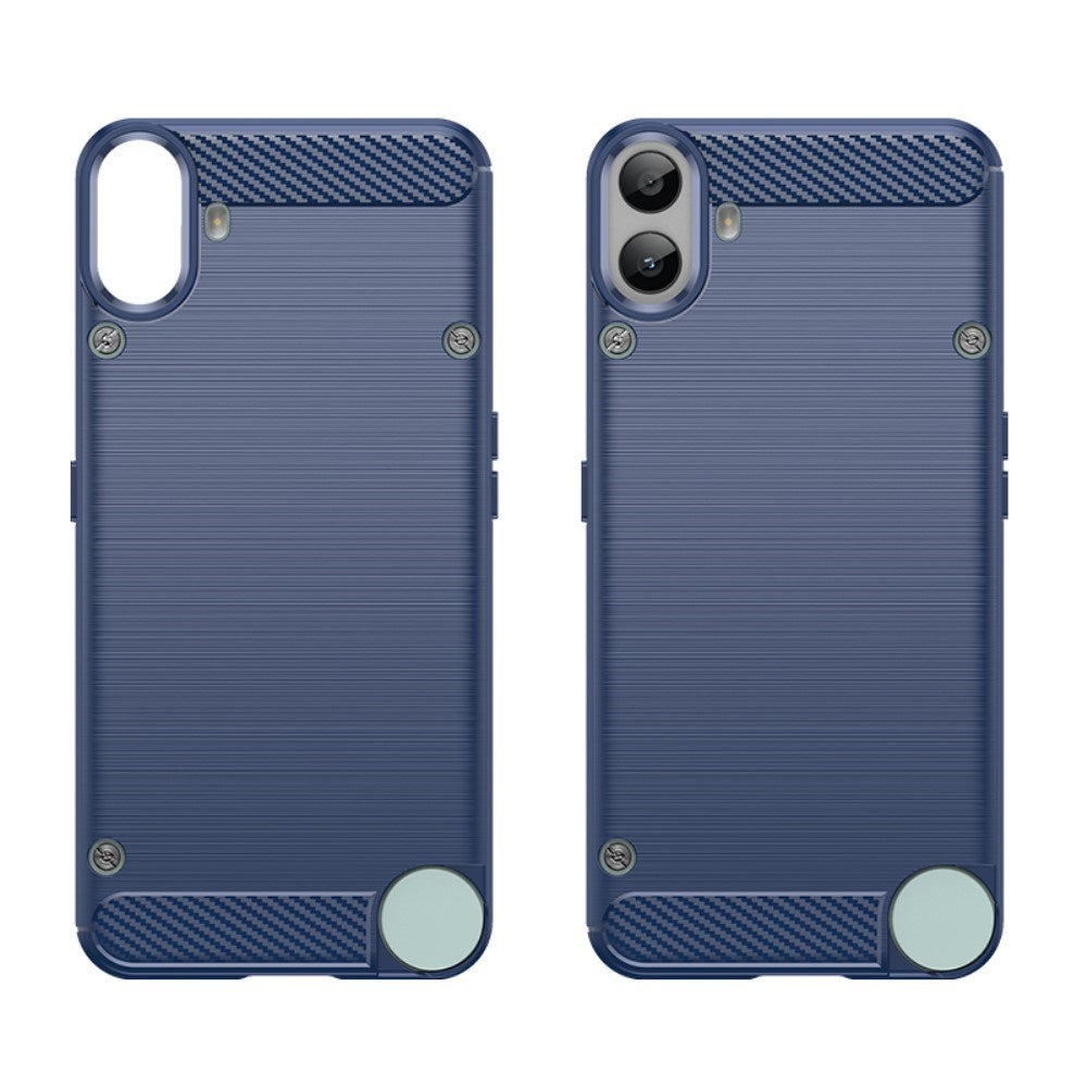 EIDERWOOD Nothing CMF Phone 1 Brushed Carbon Fiber Fleksibelt Plastik Cover - Blå