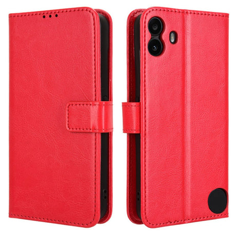 EIDERWOOD Nothing CMF Phone 1 Kunstlæder Flip Cover m. Strop - Rød